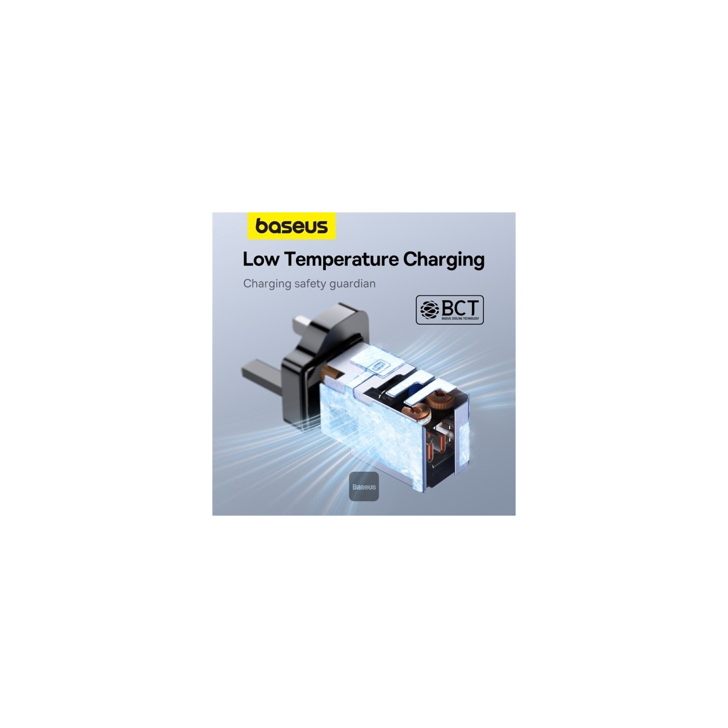 Baseus Charger Wall - 65W USB-Cx2 USB-A UK+100W USB-C Cable Black — Buy in Cyprus with Fast Delivery