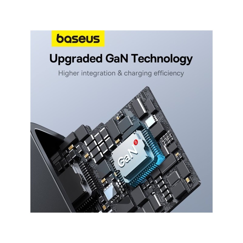 Buy Baseus Charger Wall - 65W USB-Cx2 USB-A UK+100W USB-C Cable Black in Cyprus, Nicosia, Limassol, Larnaka, Pafos