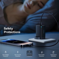 Buy Baseus Charger Wall - 65W USB-Cx2 USB-A UK+100W USB-C Cable Black in Cyprus, Nicosia, Limassol, Larnaka, Pafos