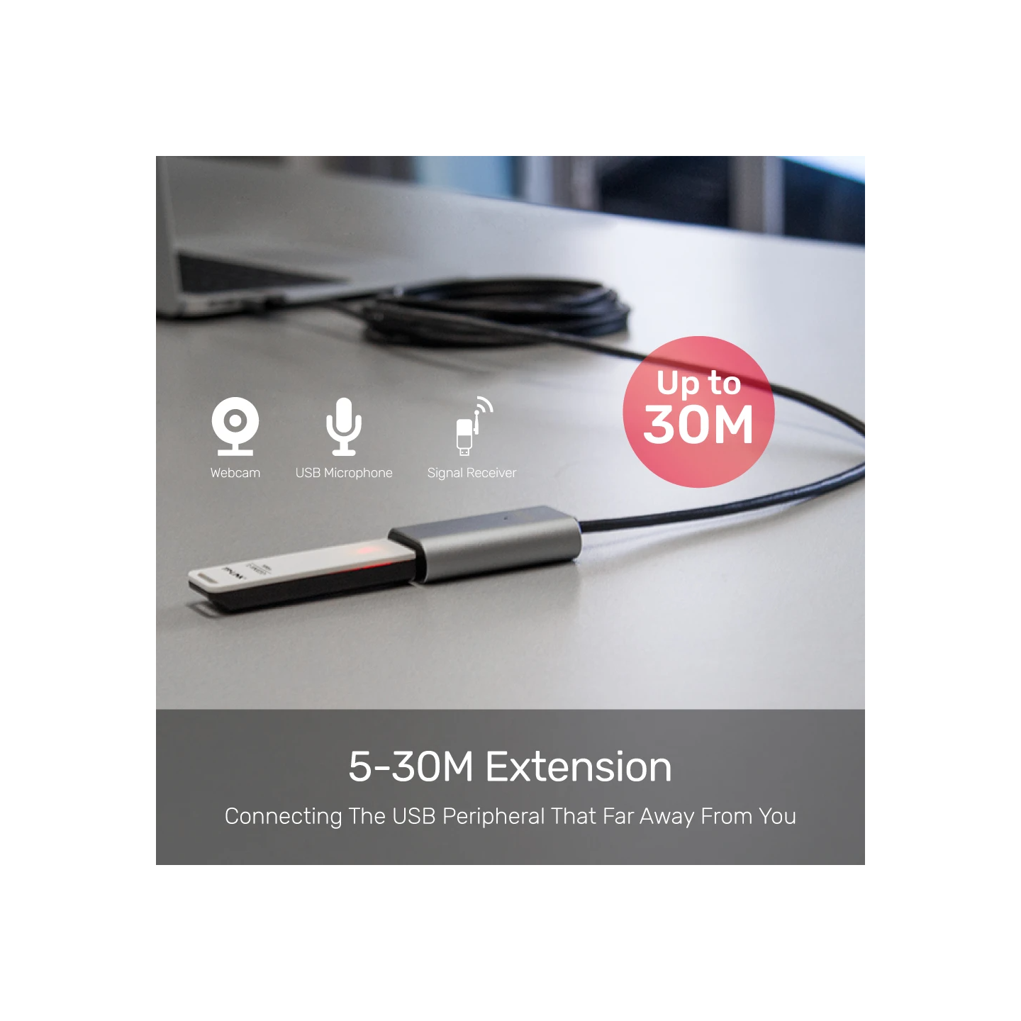 Unitek Y-274 USB2.0 USB-A Male to USB-A Female Active Extension Cable 20m — Buy in Cyprus with Fast Delivery