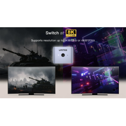 Buy Unitek 2-Port HDMI Splitter Switch 8K - V1163A - 2-Port HDMI Splitter Switch 8K in Cyprus, Nicosia, Limassol, Larnaka, Pafos