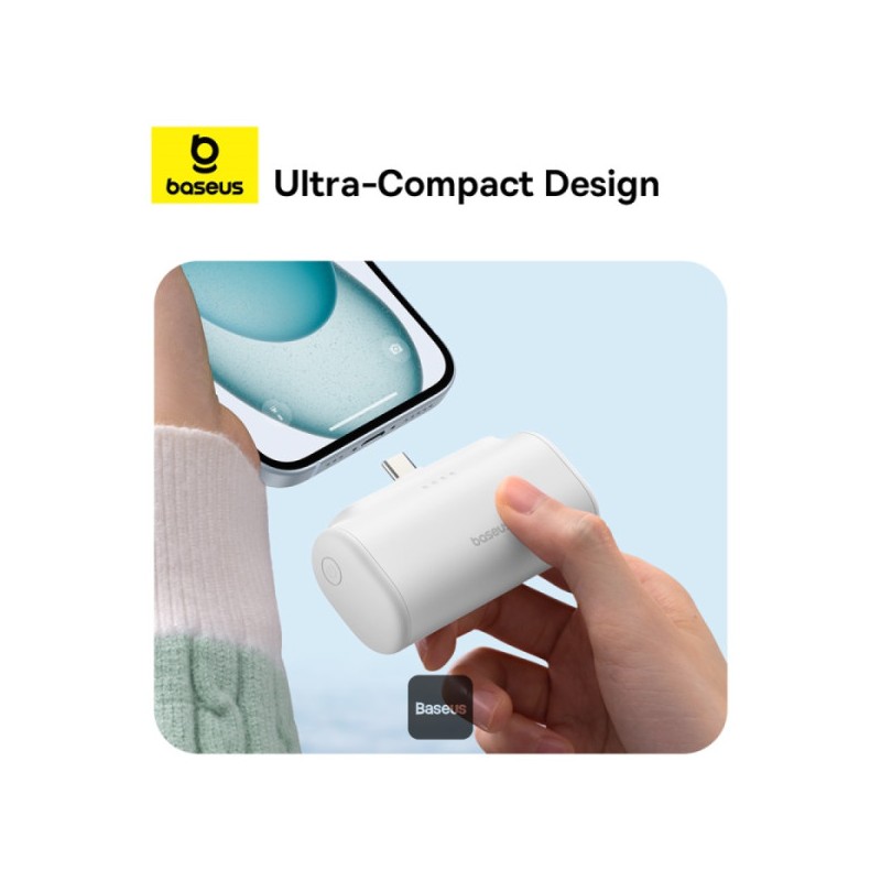 Buy Baseus Powerbank - 20W 5000mAh Plug-In USB-C 20W White in Cyprus, Nicosia, Limassol, Larnaka, Pafos