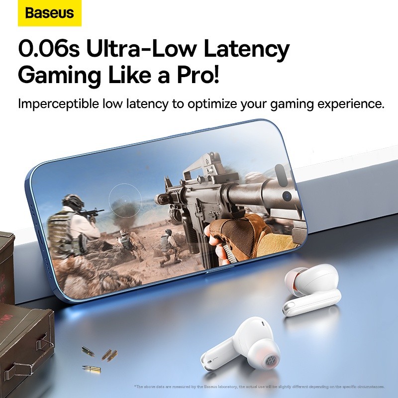 Buy Baseus Headphones In Ear TWS ANC White - MZ10 - In Ear, TWS, ANC, White in Cyprus, Nicosia, Limassol, Larnaka, Pafos