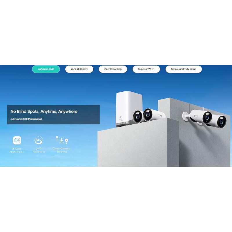 Buy Anker Eufy Security Camera Kit - E330 - 2+1 Home Base in Cyprus, Nicosia, Limassol, Larnaka, Pafos