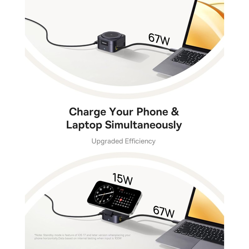 Buy Baseus Charger - Desktop Wireless+Wired 67W PicoGo Series in Cyprus, Nicosia, Limassol, Larnaka, Pafos