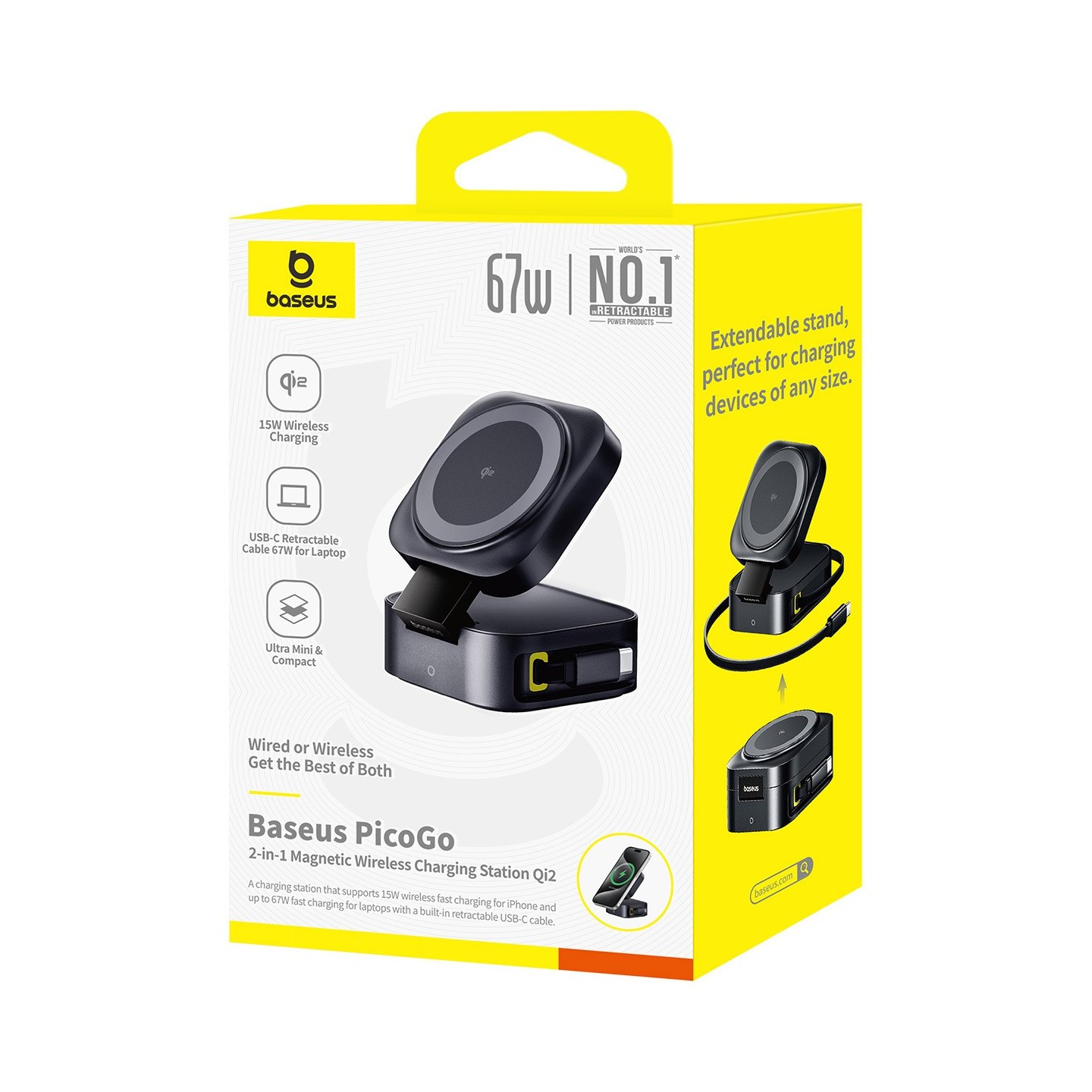 Baseus Charger - Desktop Wireless+Wired 67W PicoGo Series — Buy in Cyprus with Fast Delivery