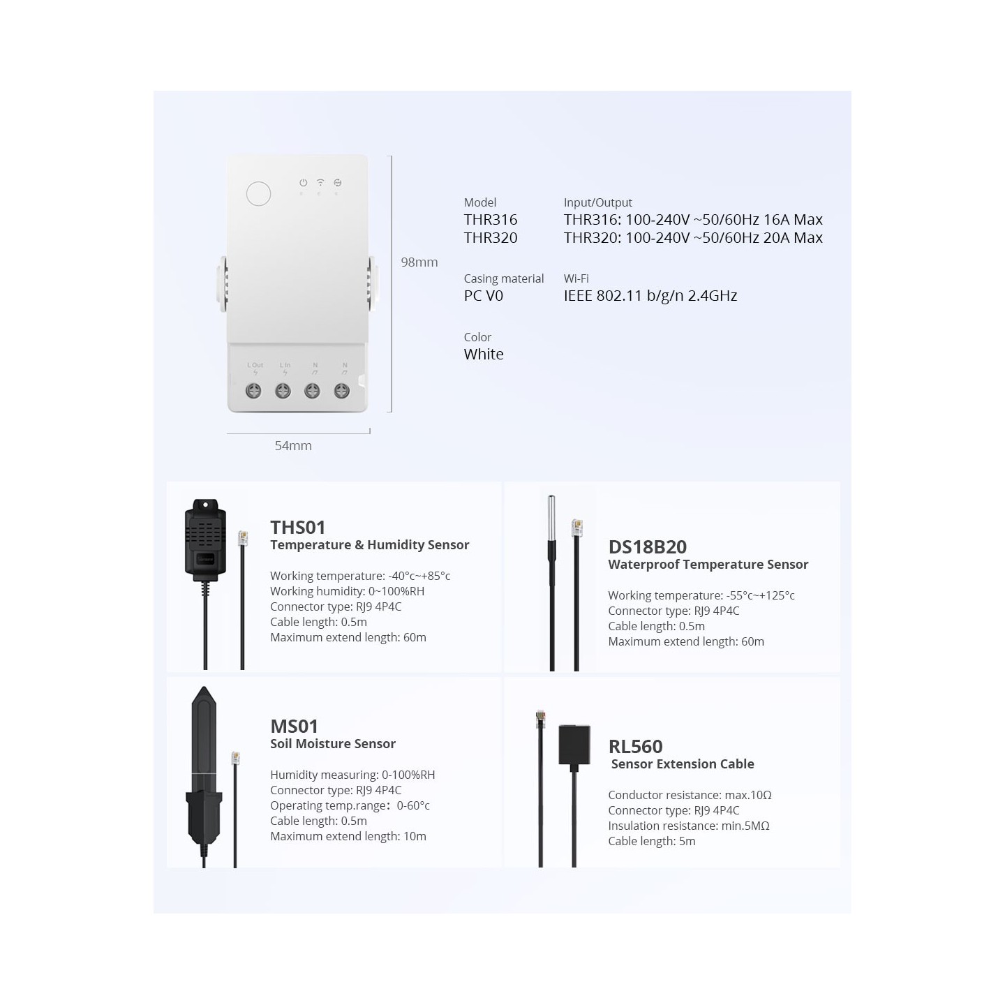 Sonoff WiFi Smart Switch TH Origin - THR316 - 16A — Buy in Cyprus with Fast Delivery