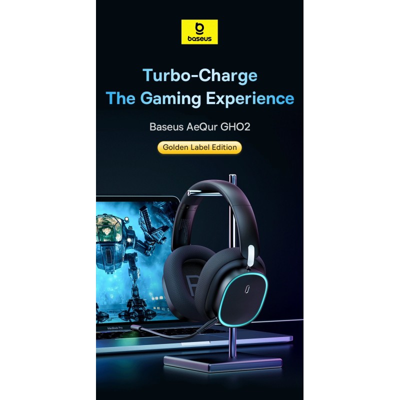 Buy Baseus Wireless Headphones For PS5 PC Switch Gaming AeQur GH02 Black in Cyprus, Nicosia, Limassol, Larnaka, Pafos