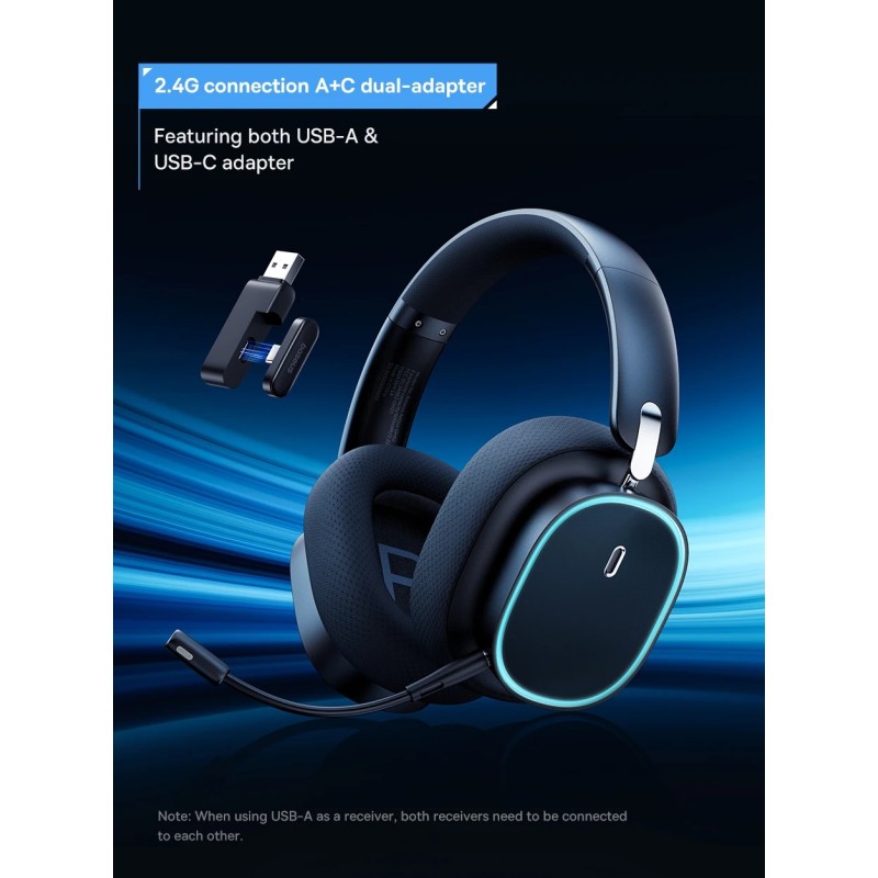 Buy Baseus Wireless Headphones For PS5 PC Switch Gaming AeQur GH02 Black in Cyprus, Nicosia, Limassol, Larnaka, Pafos