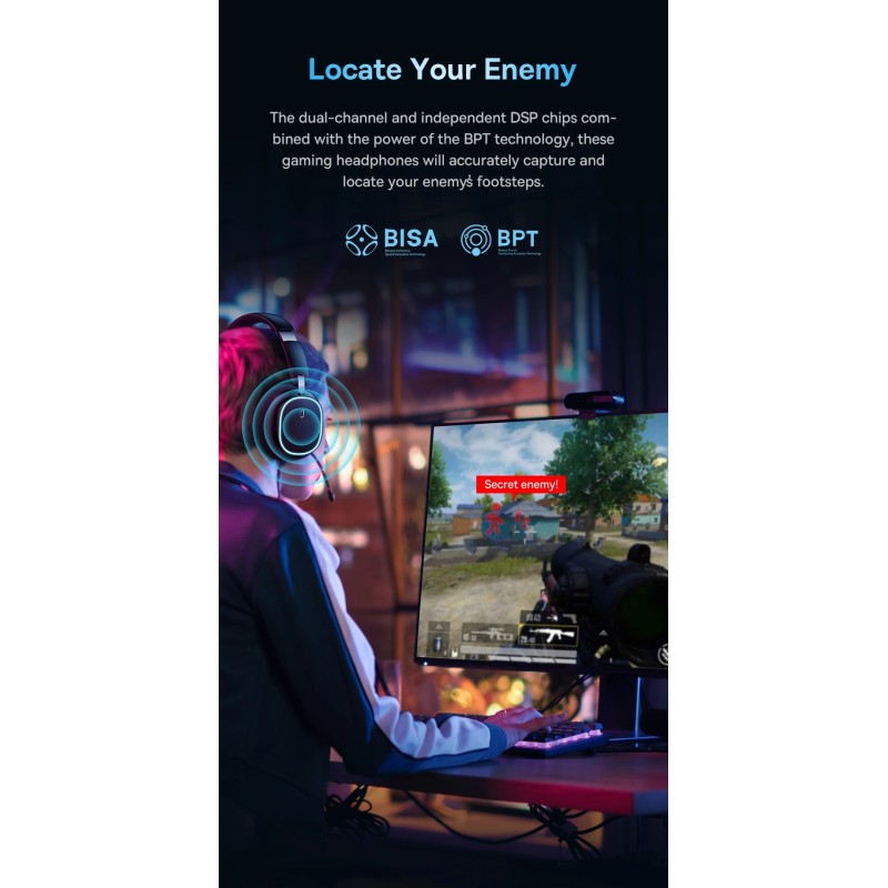 Buy Baseus Wireless Headphones For PS5 PC Switch Gaming AeQur GH02 Black in Cyprus, Nicosia, Limassol, Larnaka, Pafos