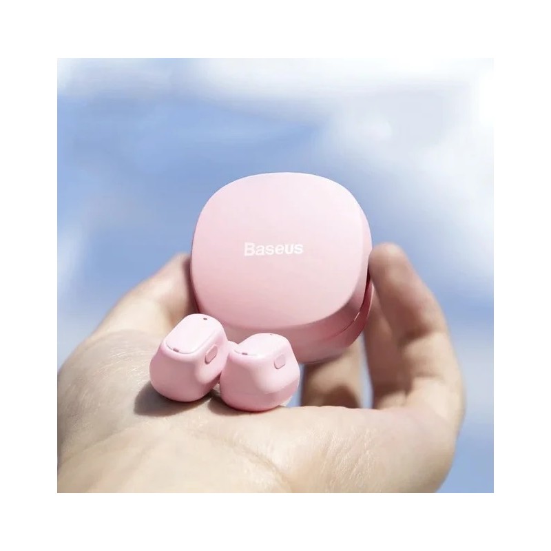 Buy Baseus Headphones In Ear TWS Encok - WM01 - Pink in Cyprus, Nicosia, Limassol, Larnaka, Pafos