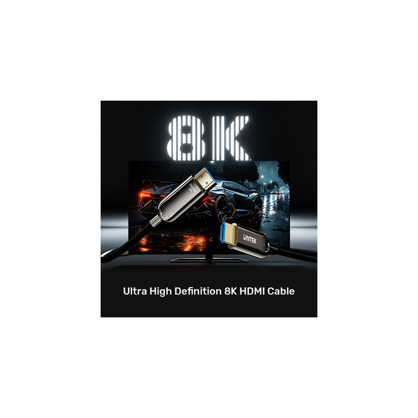 Unitek C11085GY-50M Fiber Optic HDMI 2.1 Cable - 8K@60Hz 50m | Armenius Store