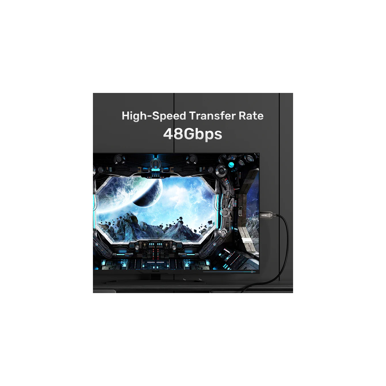 Unitek C11085GY-50M Fiber Optic HDMI 2.1 Cable - 8K@60Hz 50m | Armenius Store