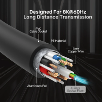 Unitek C11085GY-50M Fiber Optic HDMI 2.1 Cable - 8K@60Hz 50m | Armenius Store