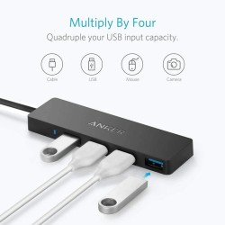Buy Anker USB-A Hub - 3.0 Ultra Slim 4-Ports in Cyprus, Nicosia, Limassol, Larnaka, Pafos