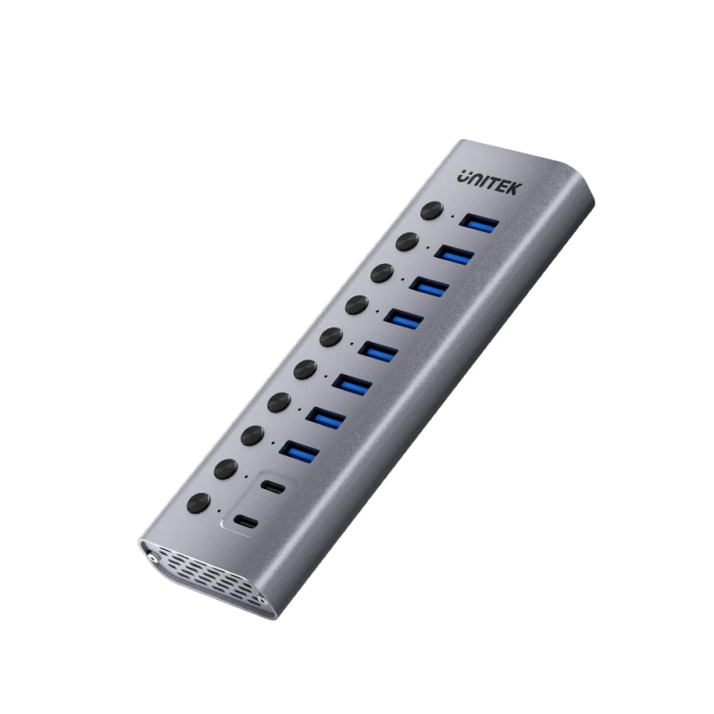 Buy Unitek USB-C Hub - H1315B - 8xUSB-A Power Switch 2xUSB-C 12V3A in Cyprus, Nicosia, Limassol, Larnaka, Pafos