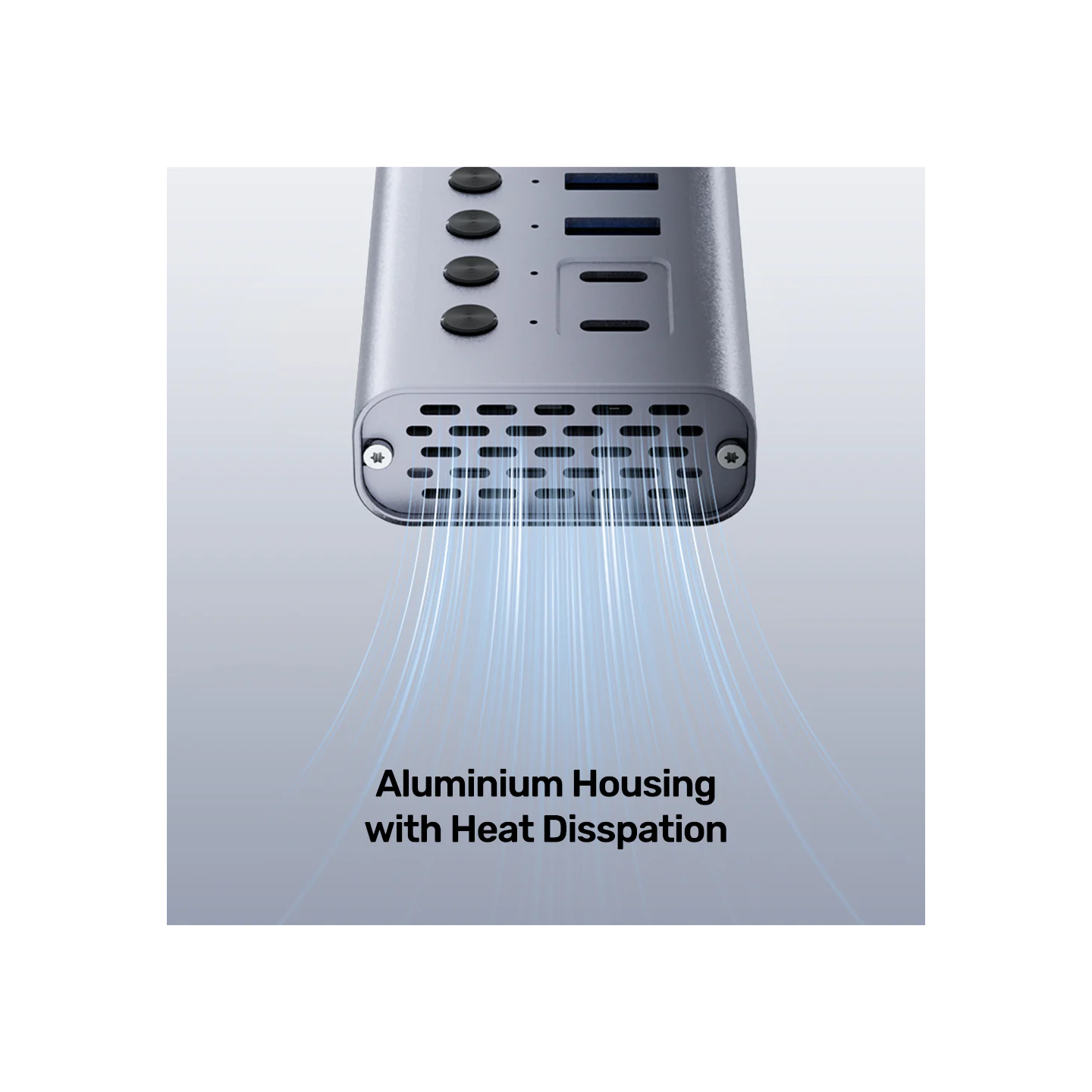 Unitek USB-C Hub - H1315B - 8xUSB-A Power Switch 2xUSB-C 12V3A — Buy in Cyprus with Fast Delivery