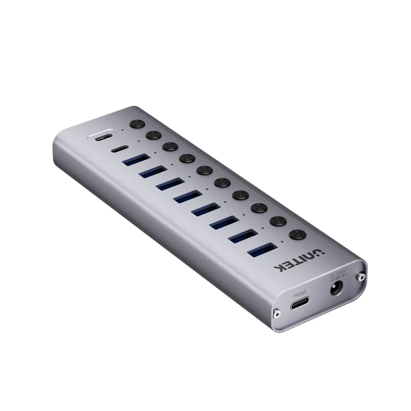 Buy Unitek USB-C Hub - H1315B - 8xUSB-A Power Switch 2xUSB-C 12V3A in Cyprus, Nicosia, Limassol, Larnaka, Pafos