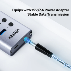 Unitek H1315B 10-in-1 USB-C Hub with Power Switches | 8x USB-A 2x USB-C — Armenius Store Cyprus