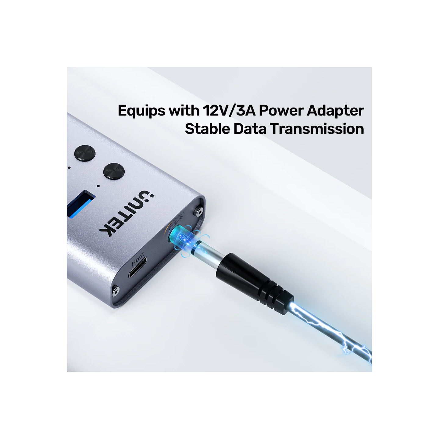 Unitek USB-C Hub - H1315B - 8xUSB-A Power Switch 2xUSB-C 12V3A — Buy in Cyprus with Fast Delivery