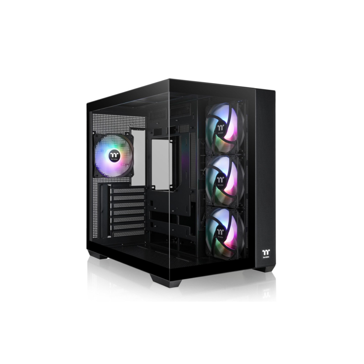 Thermaltake View 380 TG ARGB Mid Tower ATX PC Case - Black, Tempered Glass, 4x 120mm ARGB Fans