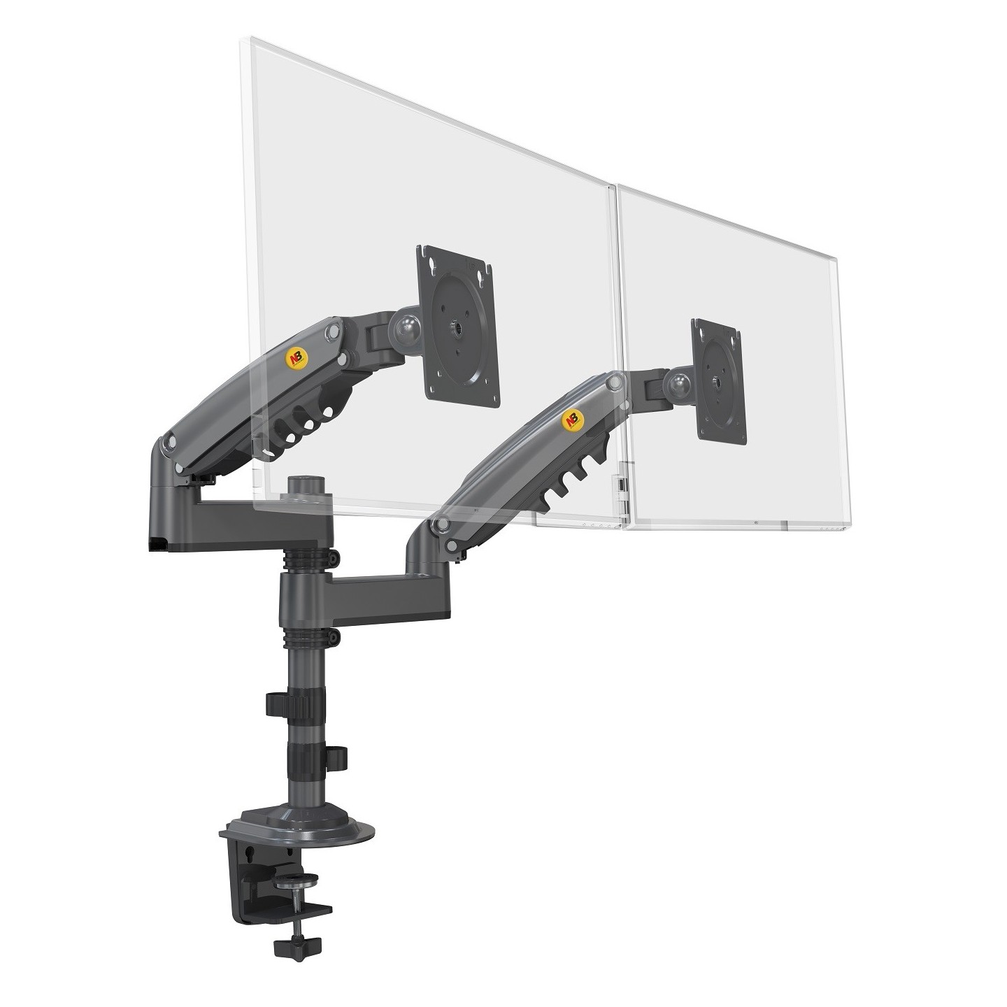 NBMounts NB-H180 Twin Arm Gas Desktop Monitor Mount (Boxed) — Buy in Cyprus with Fast Delivery