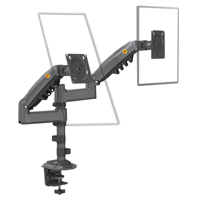 Buy NBMounts Twin Arm Gas Desktop Monitor Mount (upgraded version) - H180 - Twin... in Cyprus, Nicosia, Limassol, Larnaka, Pafos