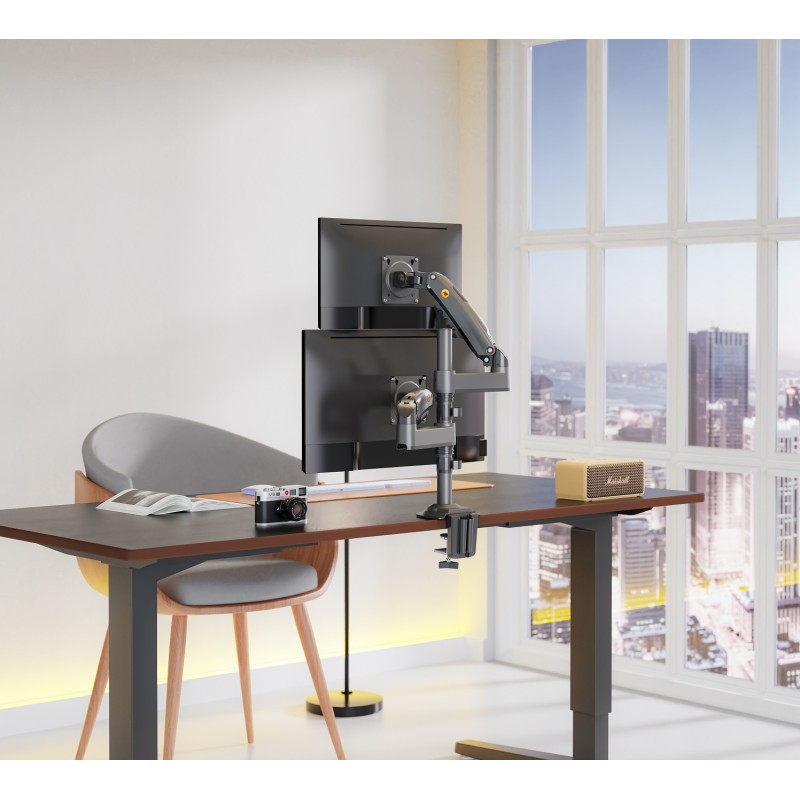 Buy NBMounts Twin Arm Gas Desktop Monitor Mount (upgraded version) - H180 - Twin... in Cyprus, Nicosia, Limassol, Larnaka, Pafos