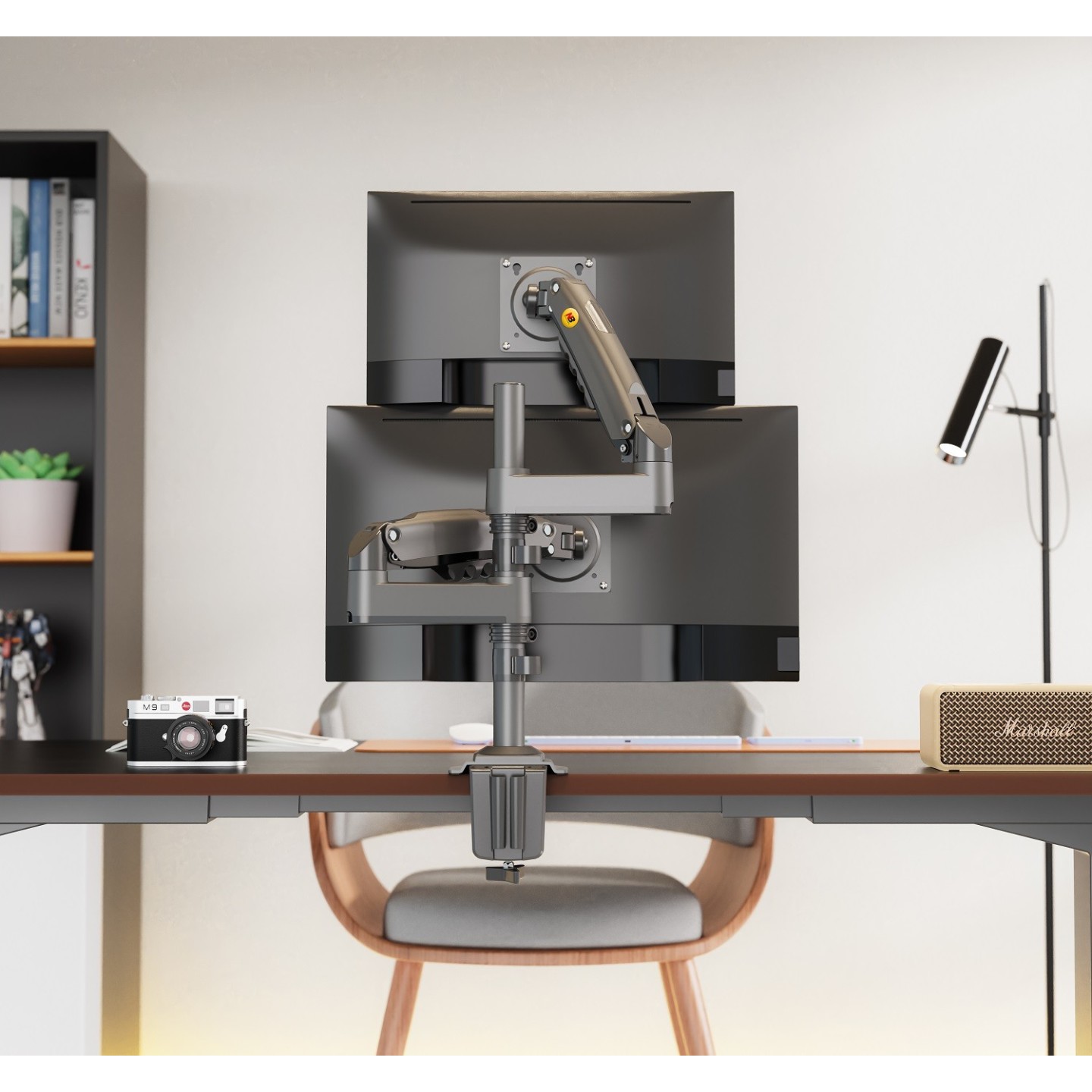 NBMounts NB-H180 Twin Arm Gas Desktop Monitor Mount (Boxed) — Buy in Cyprus with Fast Delivery