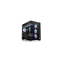 Thermaltake View 380 TG ARGB Mid Tower ATX PC Case - Black, Tempered Glass, 4x 120mm ARGB Fans