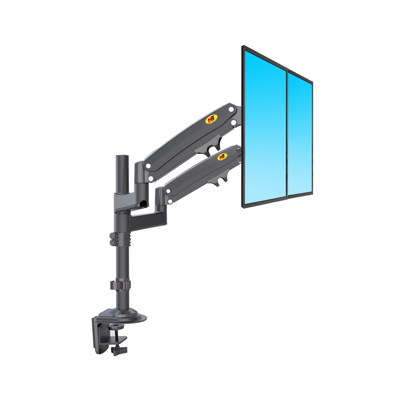 Buy NBMounts Twin Arm Gas Desktop Monitor Mount (upgraded version) - H180 - Twin... in Cyprus, Nicosia, Limassol, Larnaka, Pafos