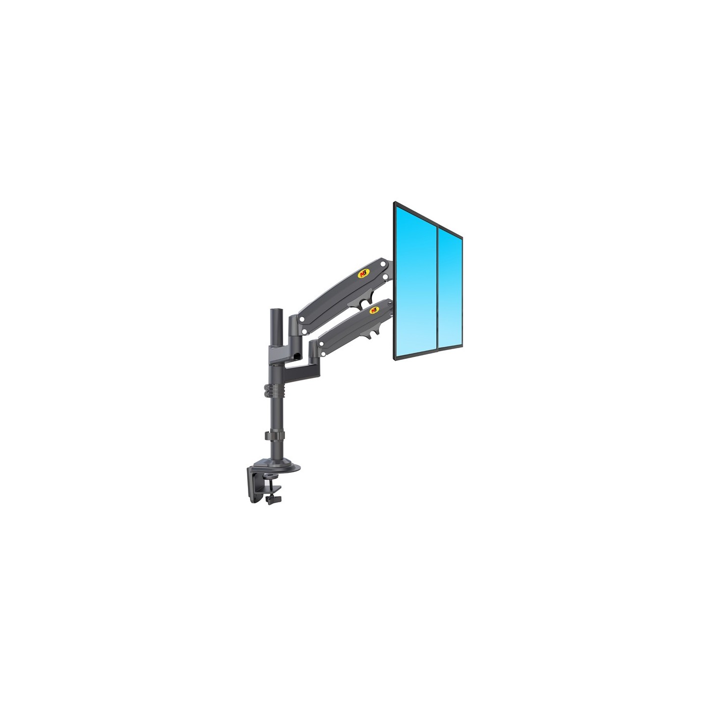 NBMounts NB-H180 Twin Arm Gas Desktop Monitor Mount (Boxed) — Buy in Cyprus with Fast Delivery