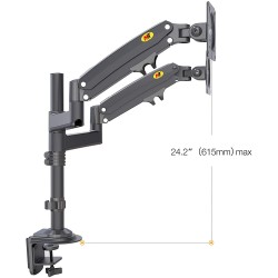 NBMounts NB-H180 Twin Arm Gas Desktop Monitor Mount (Boxed) — Buy in Cyprus with Fast Delivery