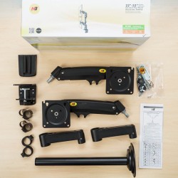 NBMounts NB-H180 Twin Arm Gas Desktop Monitor Mount (Boxed) — Buy in Cyprus with Fast Delivery