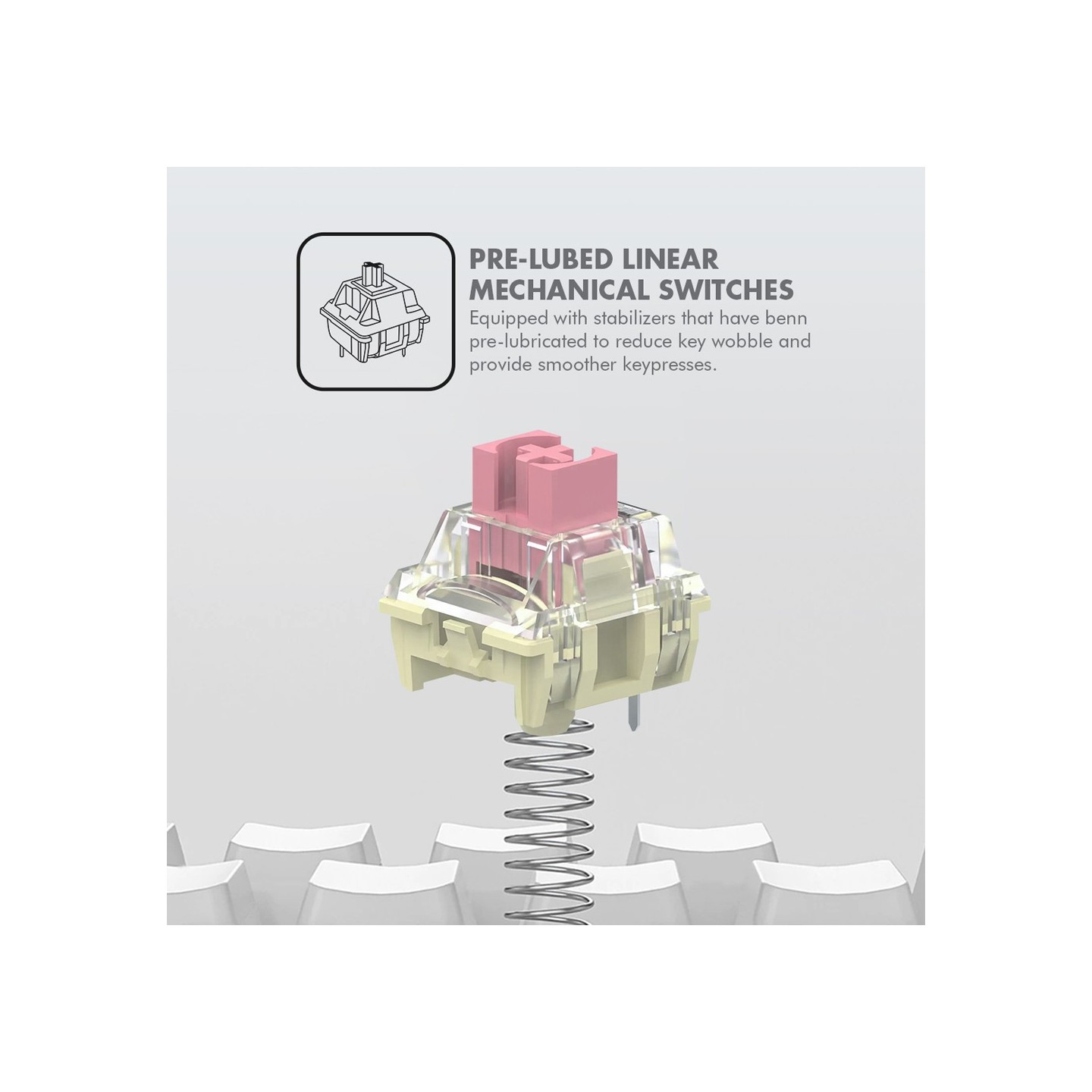 Armaggeddon GMK-100 Tri-Mode 63-Key Mechanical Gaming Keyboard - Red Linear (Boxed) — Buy in Cyprus with Fast Delivery