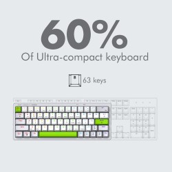 Armaggeddon GMK-100 Tri-Mode 63-Key Mechanical Gaming Keyboard - Red Linear (Boxed) — Buy in Cyprus with Fast Delivery