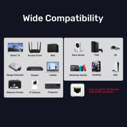 Unitek Network Patch Cable CAT8 Black 5.0m - C18149A-5M - CAT8 Black 5.0m — Buy in Cyprus with Fast Delivery