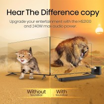 Hisense Soundbar - HS2100 - 2.1 CH 240W BT USB Optical — Buy in Cyprus with Fast Delivery