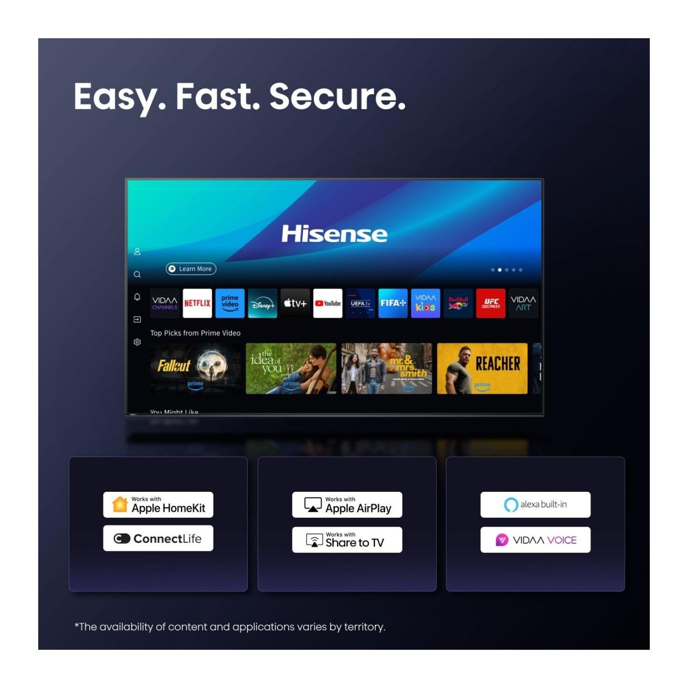 Hisense TV - 55U7Q - 55'' 4K Smart QLED MINI LED 144hz Gaming TV — Buy in Cyprus with Fast Delivery