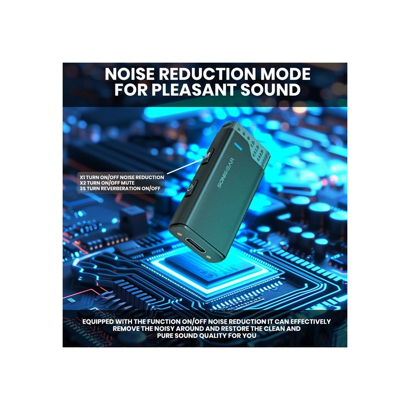 SonicGear WLM3000 Duo Wireless 2x Lavalier Clip-On Microphone (Boxed) — Buy in Cyprus with Fast Delivery