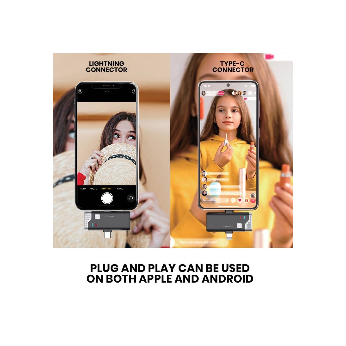 SonicGear WLM3000 Duo Wireless 2x Lavalier Clip-On Microphone (Boxed) — Buy in Cyprus with Fast Delivery