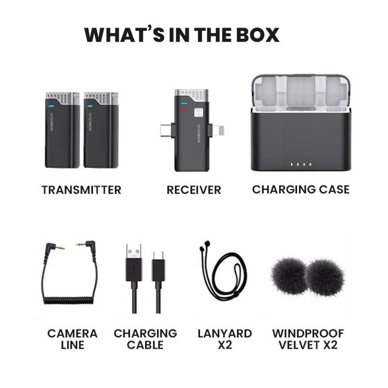 Buy SonicGear Wireless 2x Lavalier ClipOn Microphones - WLM3000 DUO - SonicGear ... in Cyprus, Nicosia, Limassol, Larnaka, Pafos