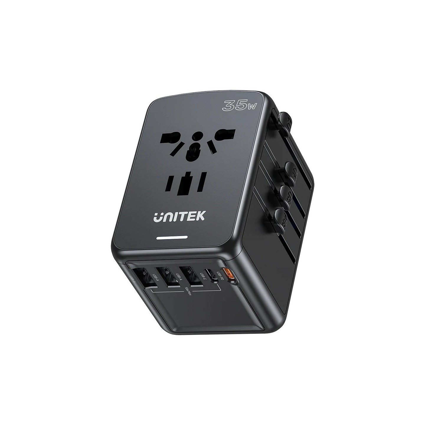 Unitek Universal Travel Wall Charger - P1121A - 35W 2xUSB-C + 3xUSB-A — Buy in Cyprus with Fast Delivery