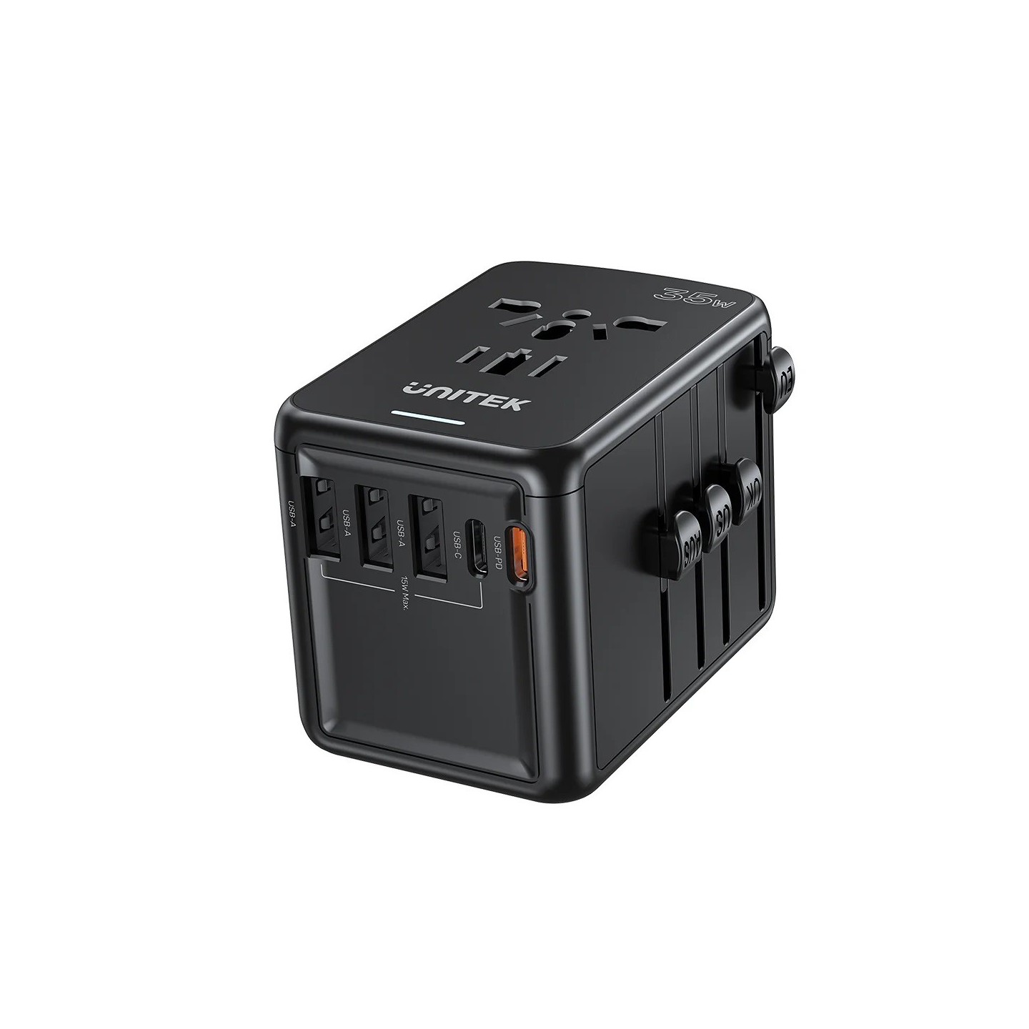 Unitek Universal Travel Wall Charger - P1121A - 35W 2xUSB-C + 3xUSB-A — Buy in Cyprus with Fast Delivery