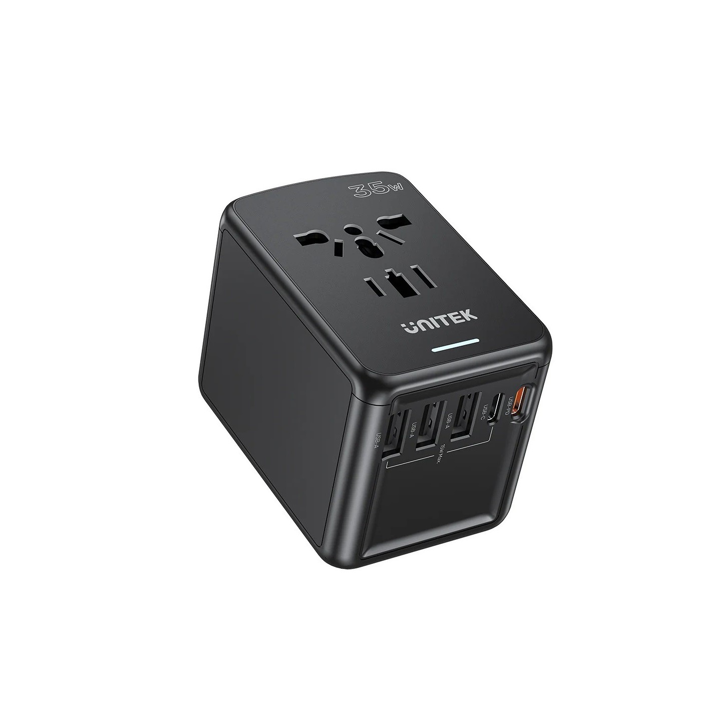 Unitek Universal Travel Wall Charger - P1121A - 35W 2xUSB-C + 3xUSB-A — Buy in Cyprus with Fast Delivery