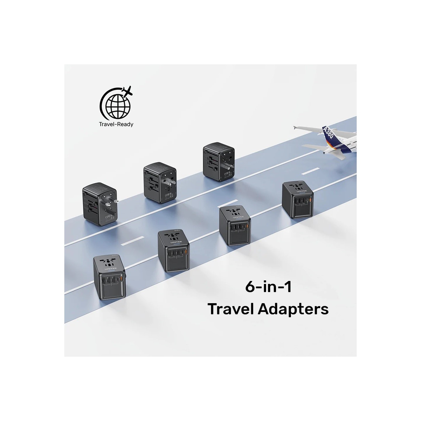 Unitek Universal Travel Wall Charger - P1121A - 35W 2xUSB-C + 3xUSB-A — Buy in Cyprus with Fast Delivery