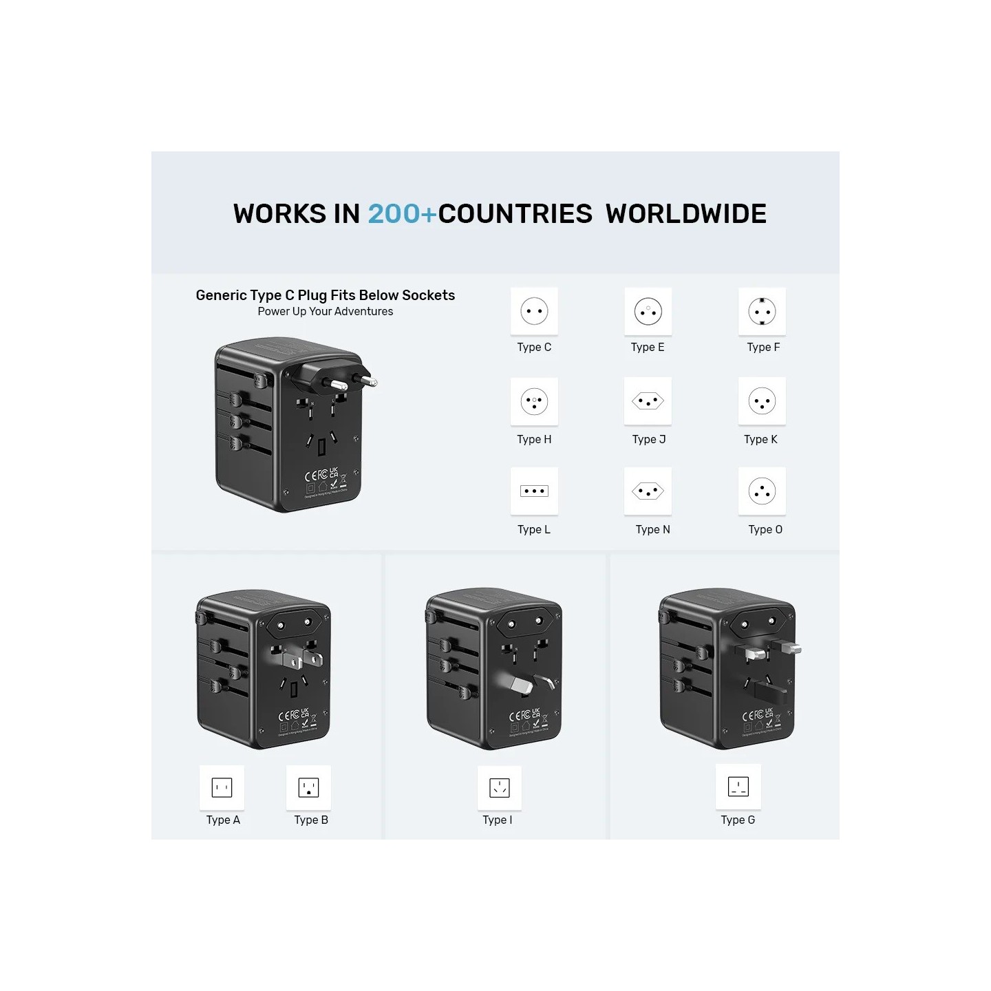 Unitek Universal Travel Wall Charger - P1121A - 35W 2xUSB-C + 3xUSB-A — Buy in Cyprus with Fast Delivery