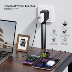 Buy Unitek Universal Travel Wall Charger - P1121A - 35W 2xUSB-C + 3xUSB-A in Cyprus, Nicosia, Limassol, Larnaka, Pafos