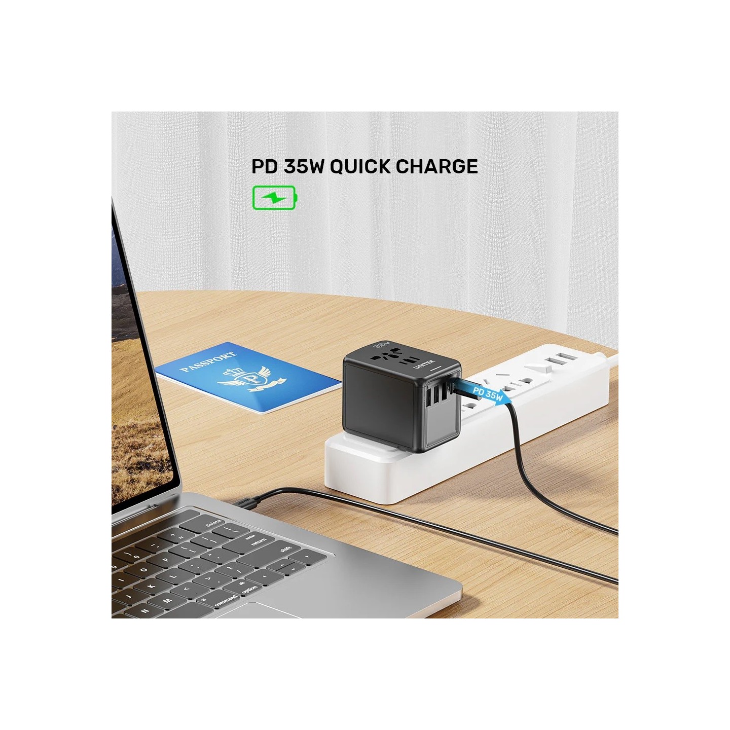 Unitek Universal Travel Wall Charger - P1121A - 35W 2xUSB-C + 3xUSB-A — Buy in Cyprus with Fast Delivery