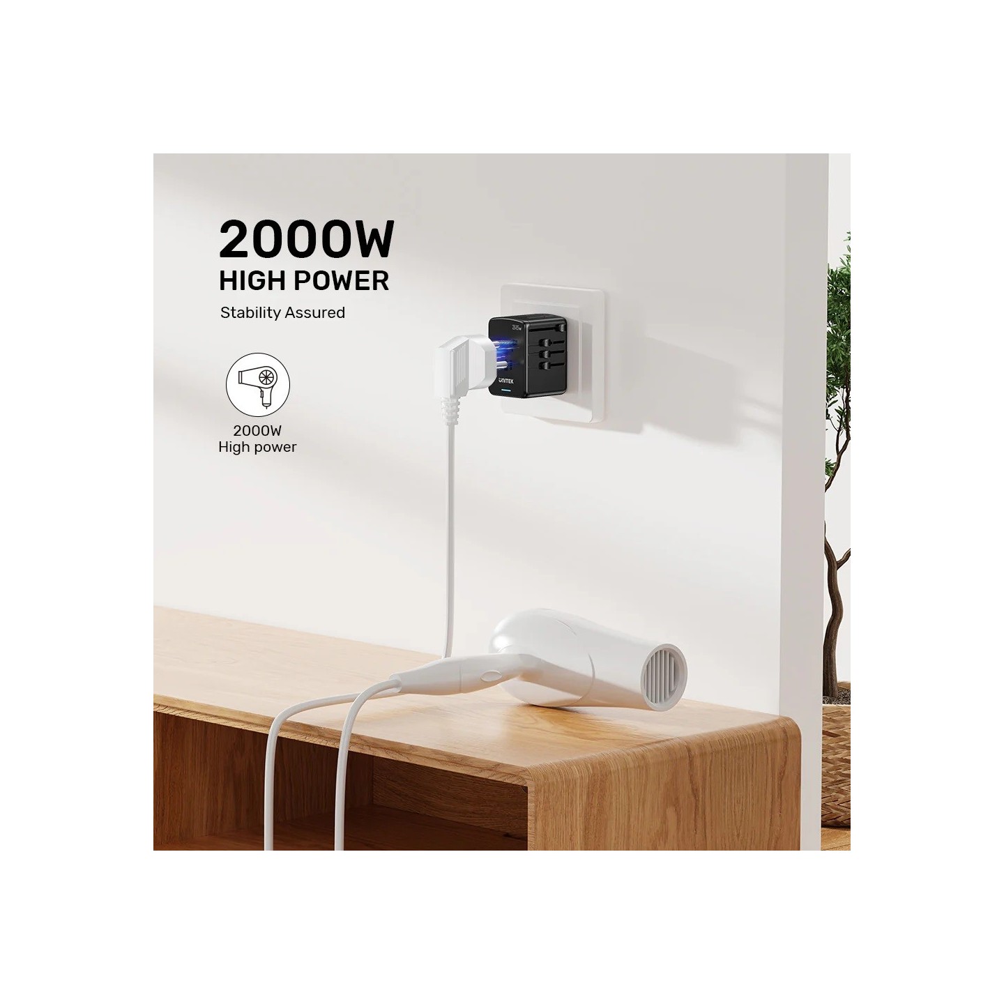 Unitek Universal Travel Wall Charger - P1121A - 35W 2xUSB-C + 3xUSB-A — Buy in Cyprus with Fast Delivery